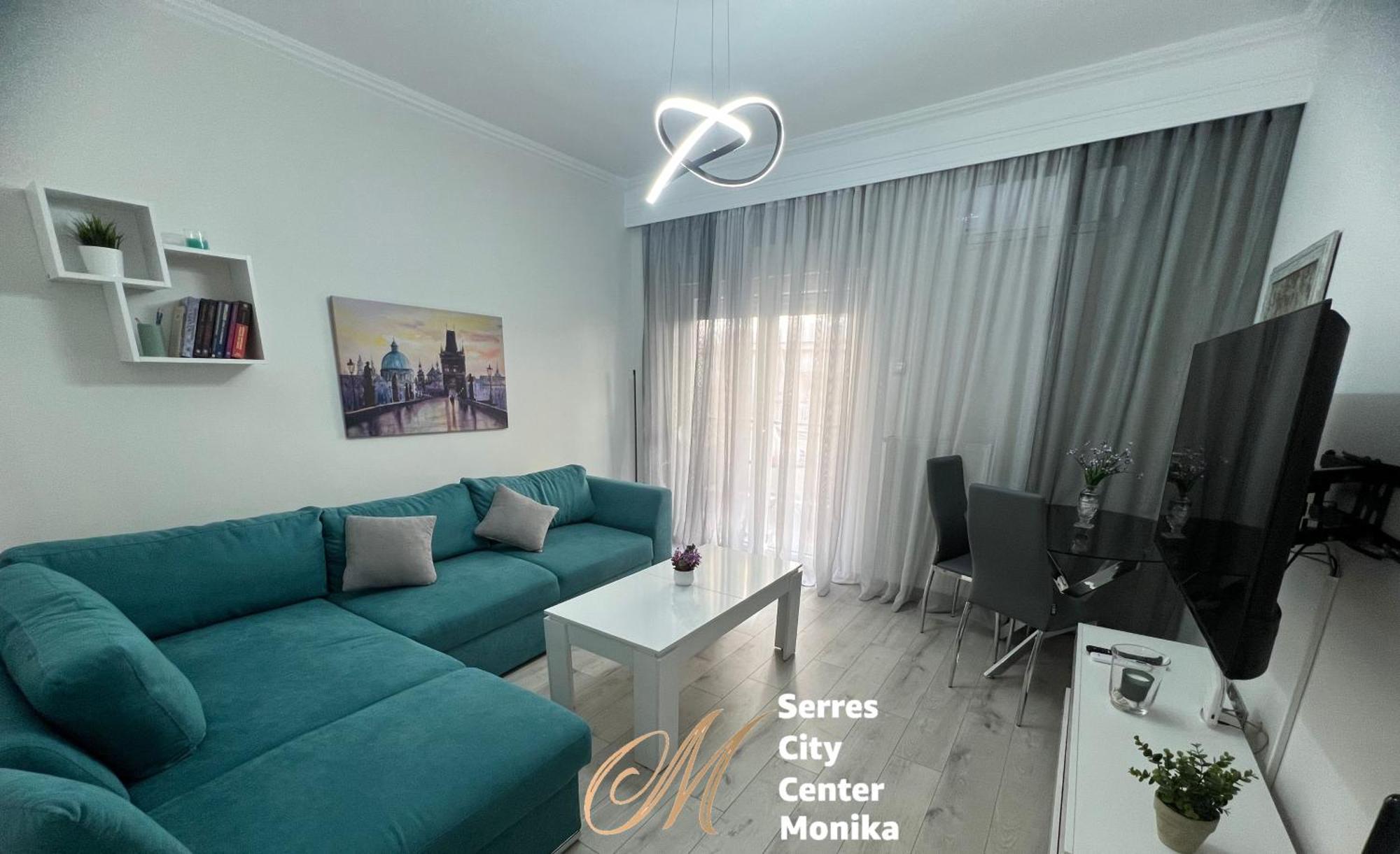 Serres City Center Modern Apartment Exterior photo